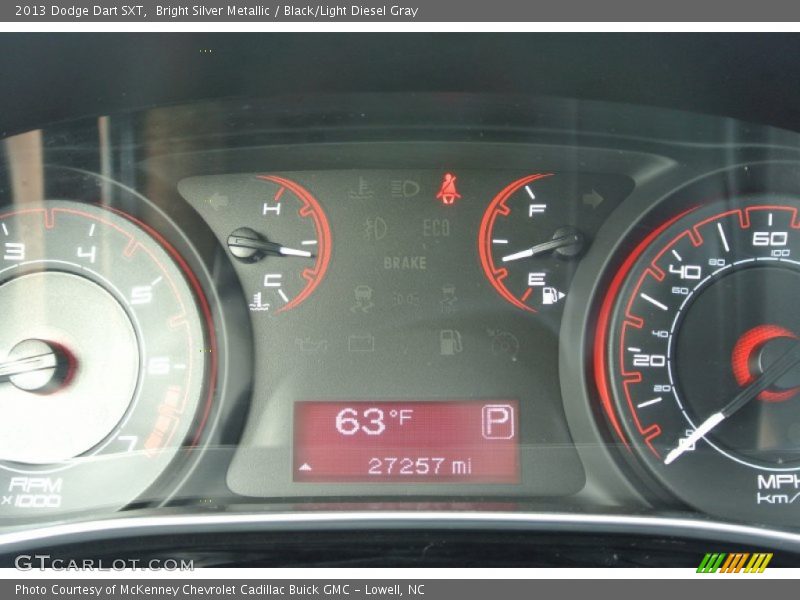 Bright Silver Metallic / Black/Light Diesel Gray 2013 Dodge Dart SXT