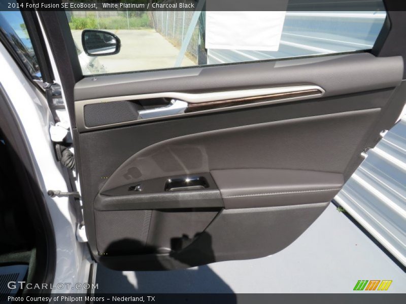 White Platinum / Charcoal Black 2014 Ford Fusion SE EcoBoost