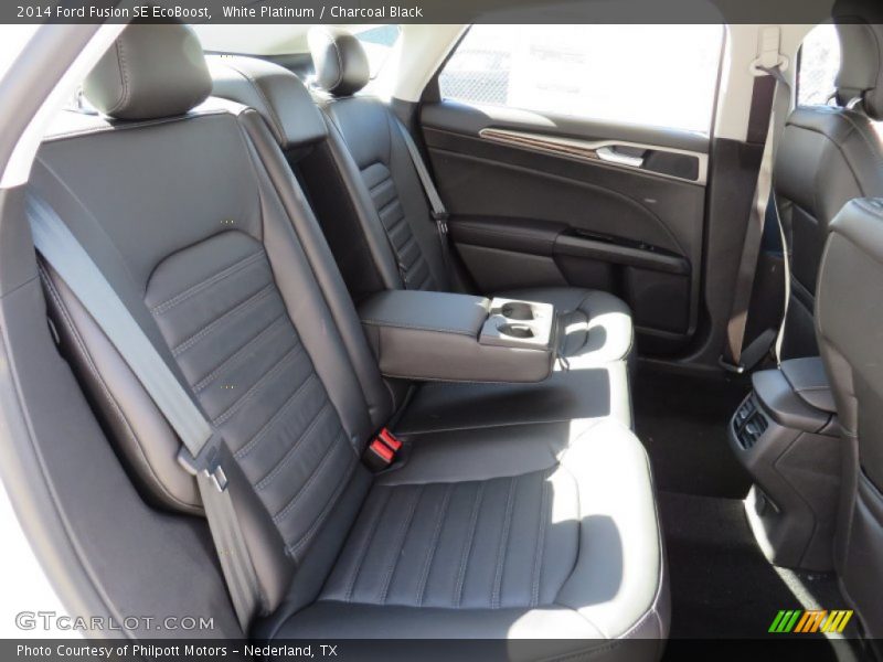 White Platinum / Charcoal Black 2014 Ford Fusion SE EcoBoost