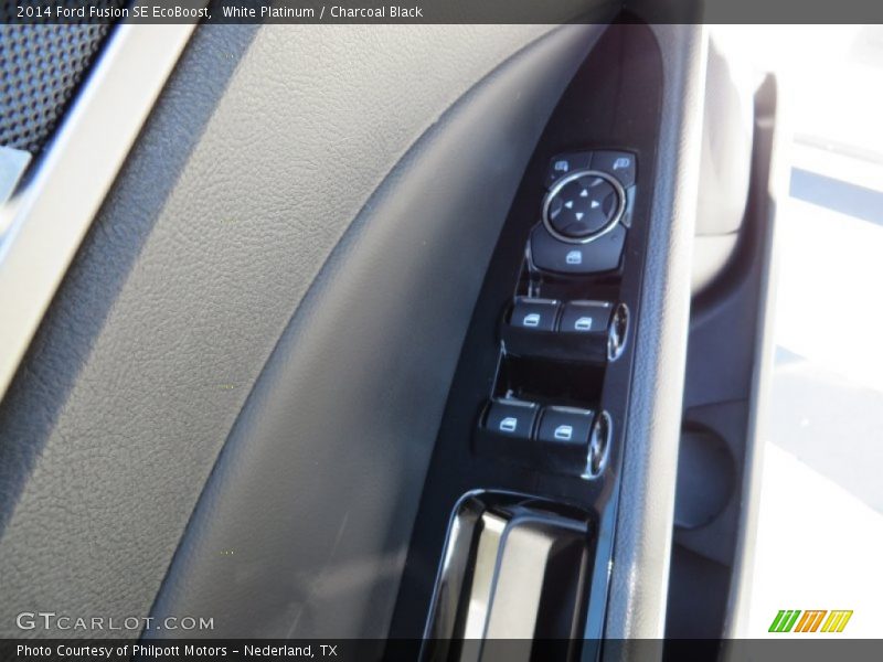 White Platinum / Charcoal Black 2014 Ford Fusion SE EcoBoost