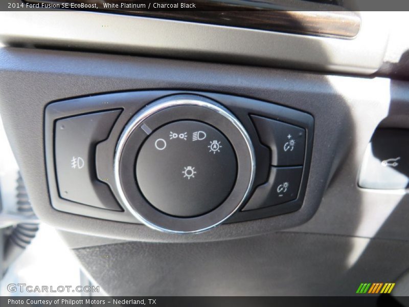 White Platinum / Charcoal Black 2014 Ford Fusion SE EcoBoost