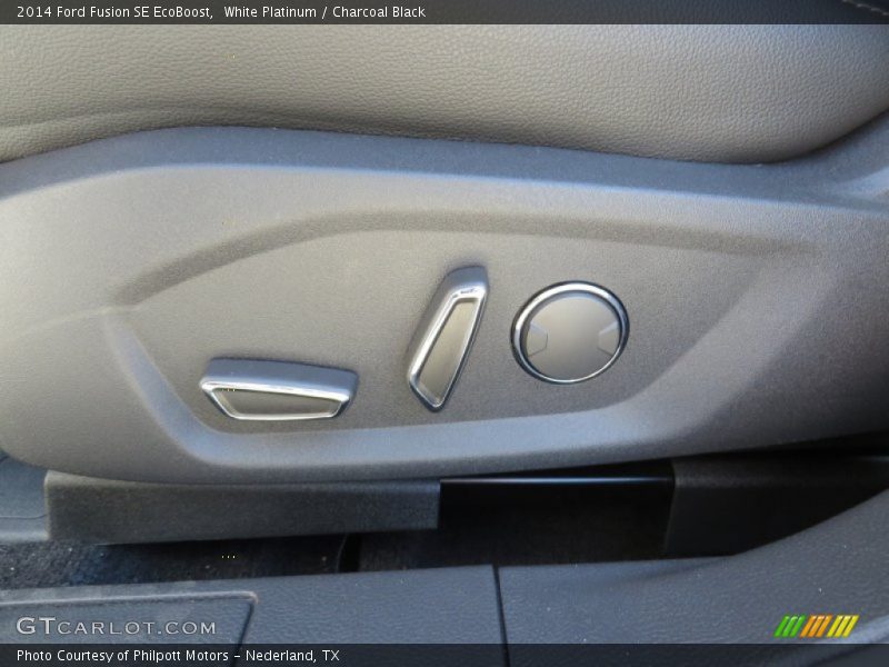 White Platinum / Charcoal Black 2014 Ford Fusion SE EcoBoost
