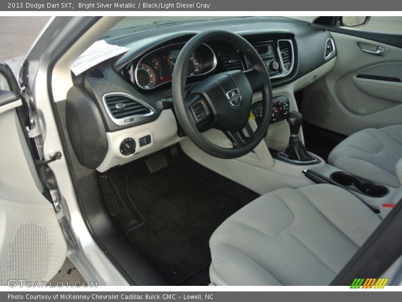 Bright Silver Metallic / Black/Light Diesel Gray 2013 Dodge Dart SXT