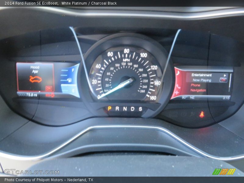 White Platinum / Charcoal Black 2014 Ford Fusion SE EcoBoost