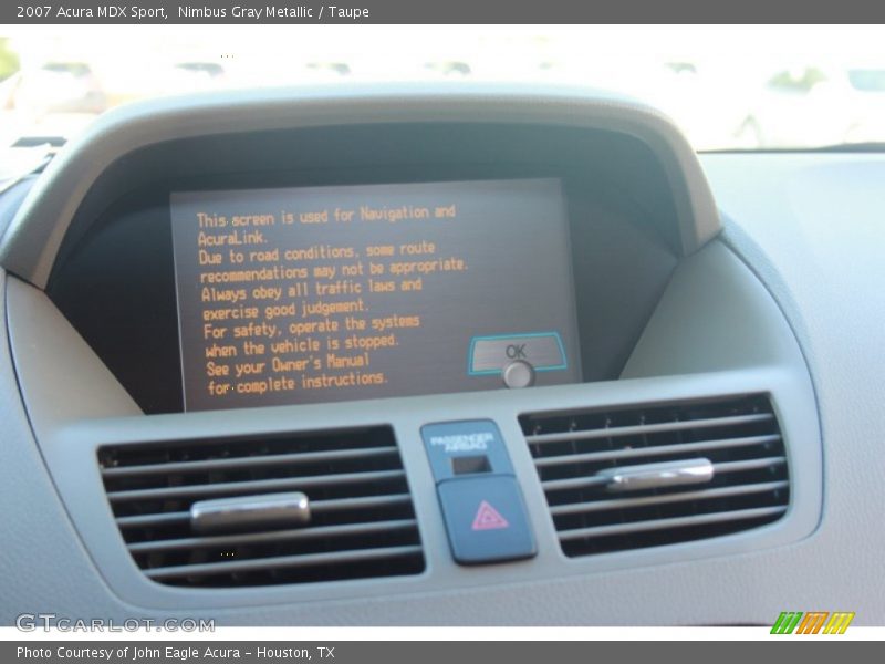 Nimbus Gray Metallic / Taupe 2007 Acura MDX Sport