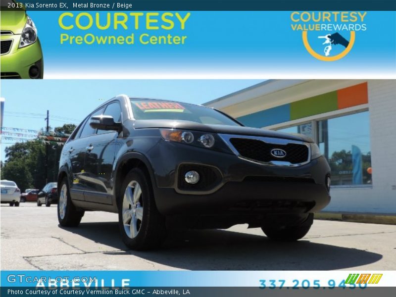 Metal Bronze / Beige 2013 Kia Sorento EX