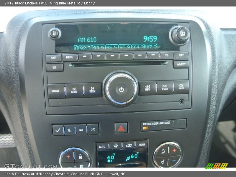 Ming Blue Metallic / Ebony 2012 Buick Enclave FWD