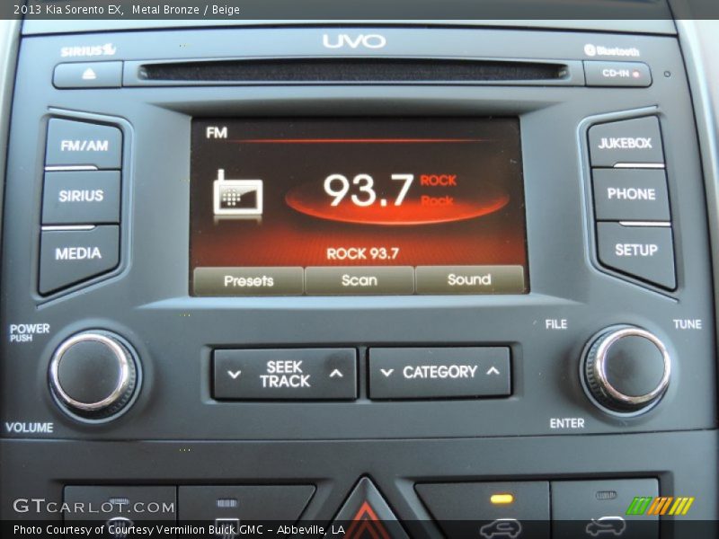 Audio System of 2013 Sorento EX