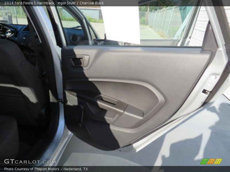 Ingot Silver / Charcoal Black 2014 Ford Fiesta S Hatchback