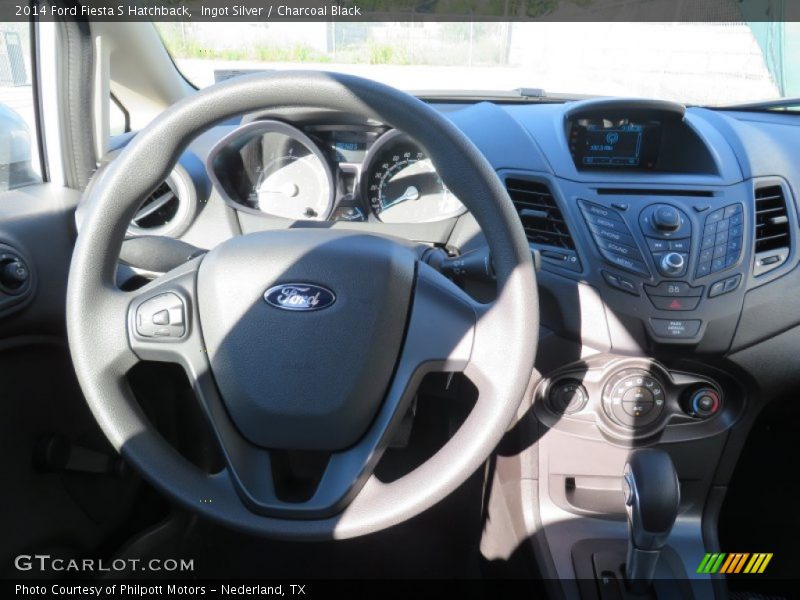 Ingot Silver / Charcoal Black 2014 Ford Fiesta S Hatchback