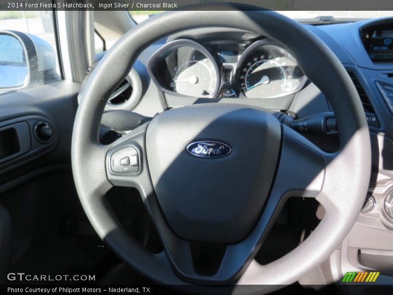 Ingot Silver / Charcoal Black 2014 Ford Fiesta S Hatchback