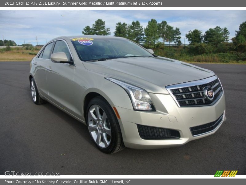 Summer Gold Metallic / Light Platinum/Jet Black Accents 2013 Cadillac ATS 2.5L Luxury