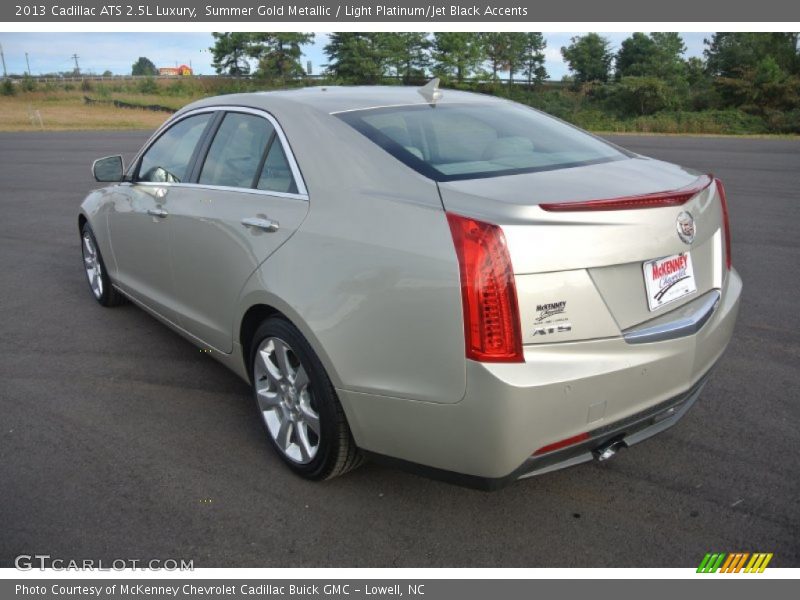 Summer Gold Metallic / Light Platinum/Jet Black Accents 2013 Cadillac ATS 2.5L Luxury