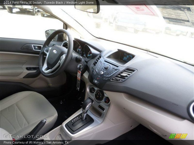 Tuxedo Black / Medium Light Stone 2014 Ford Fiesta SE Sedan