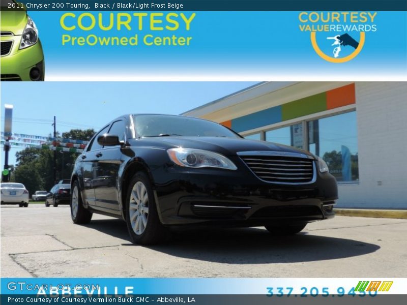 Black / Black/Light Frost Beige 2011 Chrysler 200 Touring