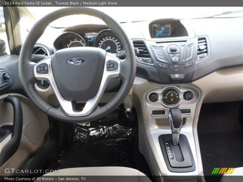 Tuxedo Black / Medium Light Stone 2014 Ford Fiesta SE Sedan