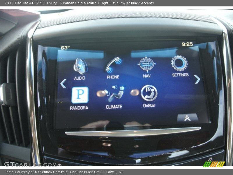 Summer Gold Metallic / Light Platinum/Jet Black Accents 2013 Cadillac ATS 2.5L Luxury