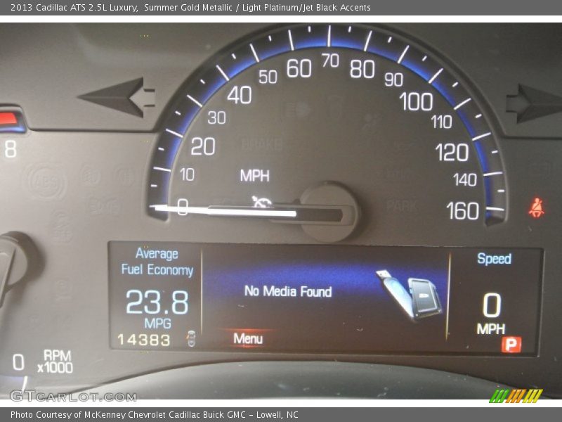 Summer Gold Metallic / Light Platinum/Jet Black Accents 2013 Cadillac ATS 2.5L Luxury
