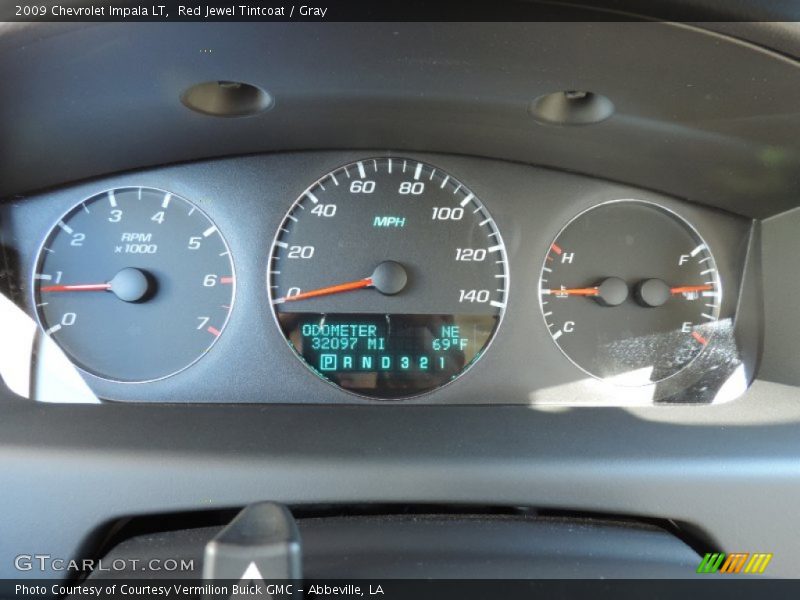 Red Jewel Tintcoat / Gray 2009 Chevrolet Impala LT
