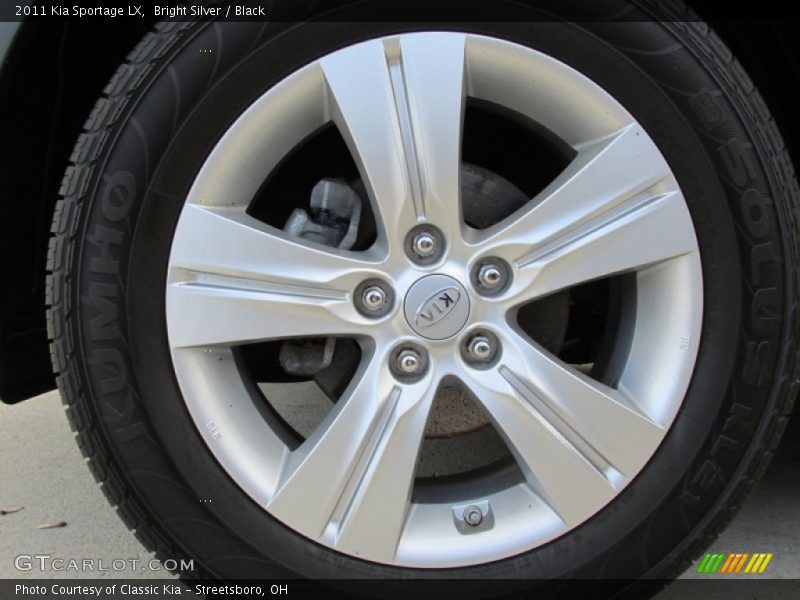 Bright Silver / Black 2011 Kia Sportage LX