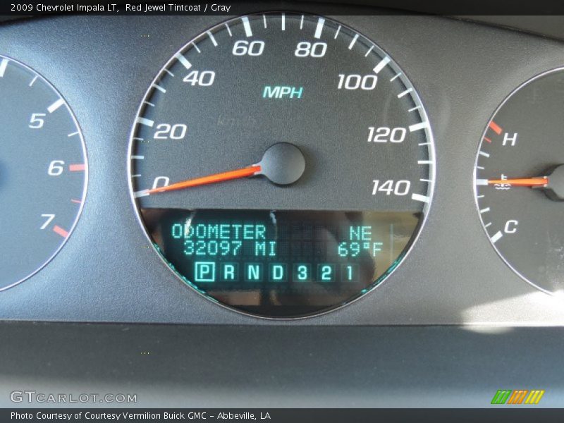 Red Jewel Tintcoat / Gray 2009 Chevrolet Impala LT