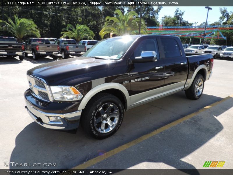 Rugged Brown Pearl / Light Pebble Beige/Bark Brown 2011 Dodge Ram 1500 Laramie Crew Cab 4x4