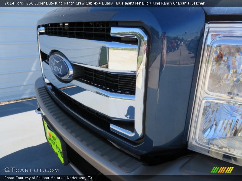 Blue Jeans Metallic / King Ranch Chaparral Leather 2014 Ford F350 Super Duty King Ranch Crew Cab 4x4 Dually