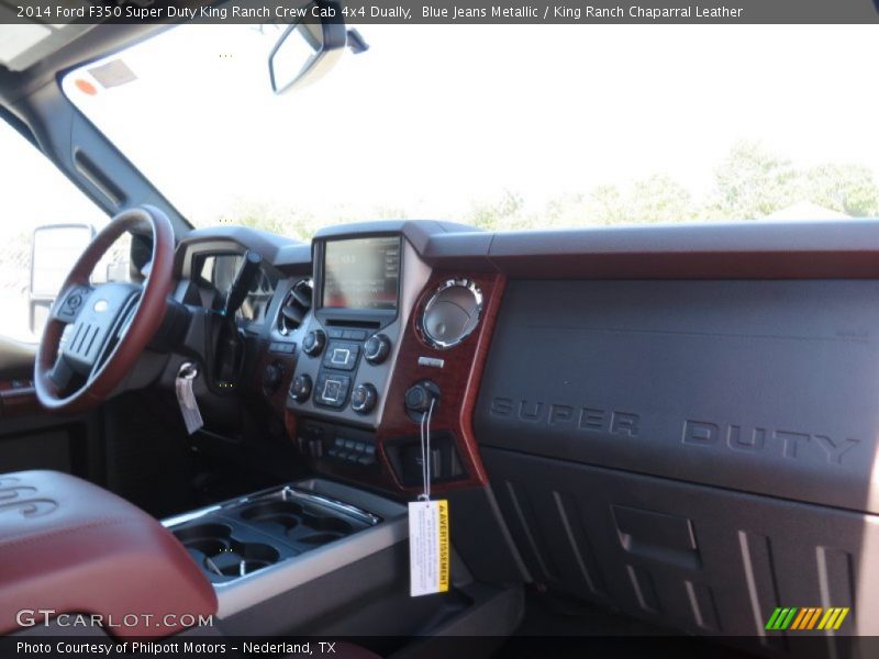 Blue Jeans Metallic / King Ranch Chaparral Leather 2014 Ford F350 Super Duty King Ranch Crew Cab 4x4 Dually