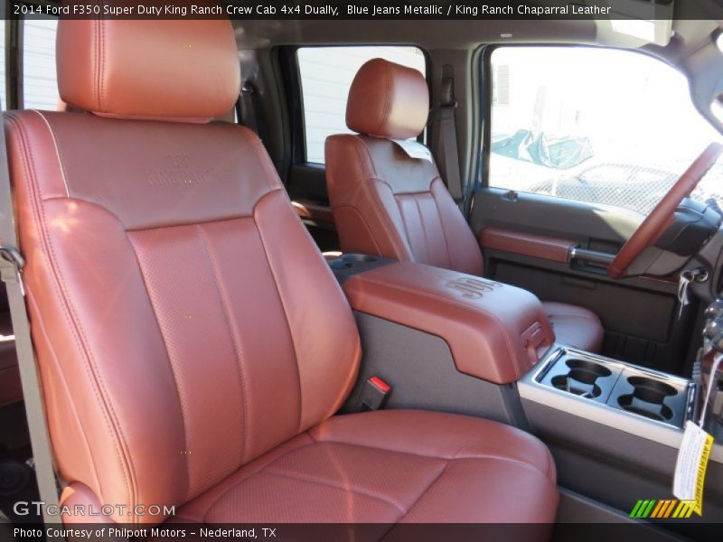 Front Seat of 2014 F350 Super Duty King Ranch Crew Cab 4x4 Dually