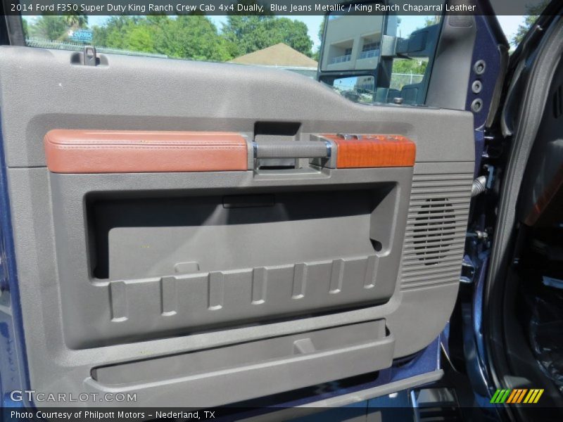 Blue Jeans Metallic / King Ranch Chaparral Leather 2014 Ford F350 Super Duty King Ranch Crew Cab 4x4 Dually