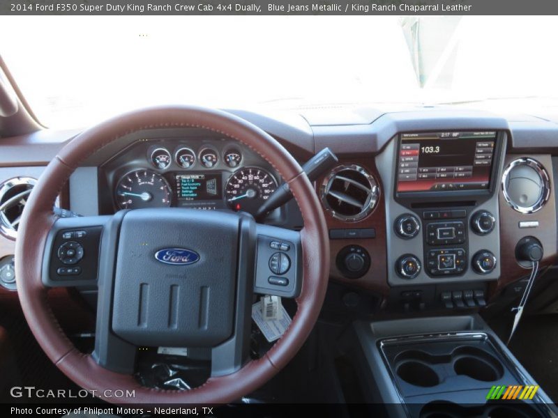 Dashboard of 2014 F350 Super Duty King Ranch Crew Cab 4x4 Dually