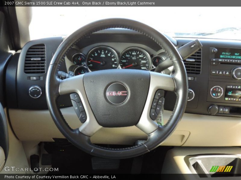 Onyx Black / Ebony Black/Light Cashmere 2007 GMC Sierra 1500 SLE Crew Cab 4x4