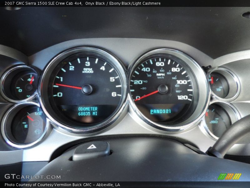 Onyx Black / Ebony Black/Light Cashmere 2007 GMC Sierra 1500 SLE Crew Cab 4x4
