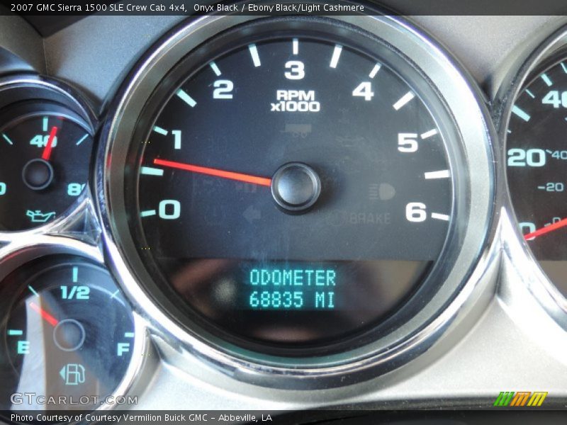 Onyx Black / Ebony Black/Light Cashmere 2007 GMC Sierra 1500 SLE Crew Cab 4x4