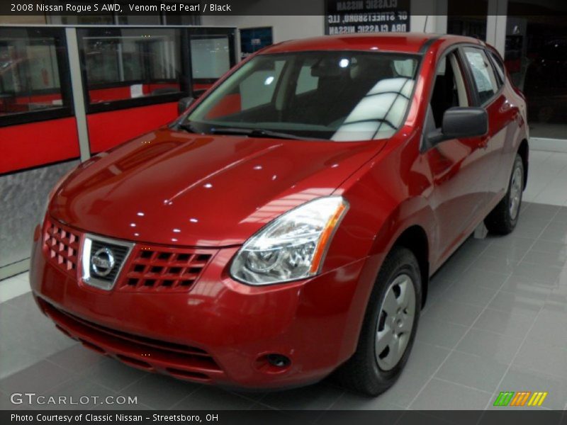 Venom Red Pearl / Black 2008 Nissan Rogue S AWD