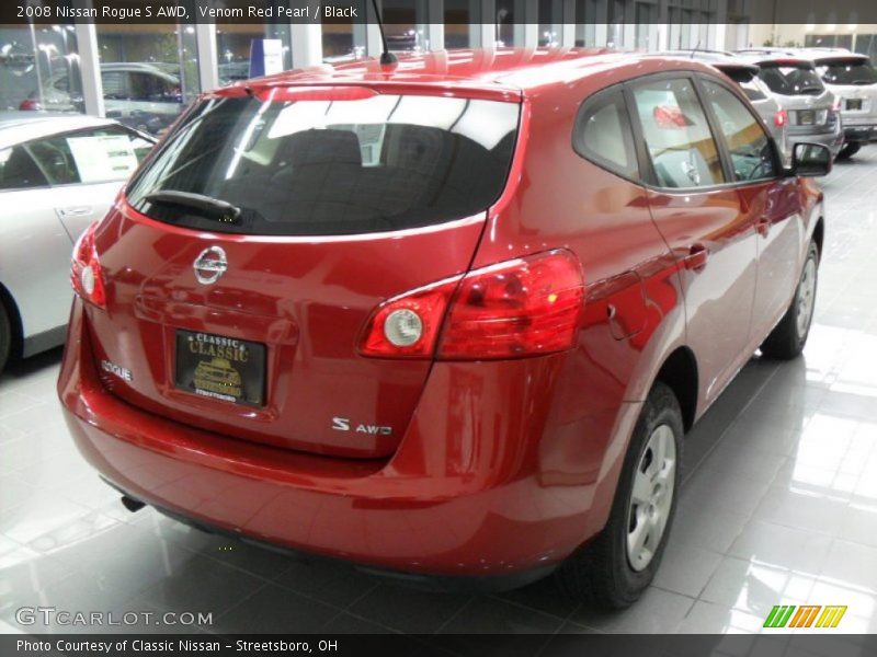 Venom Red Pearl / Black 2008 Nissan Rogue S AWD