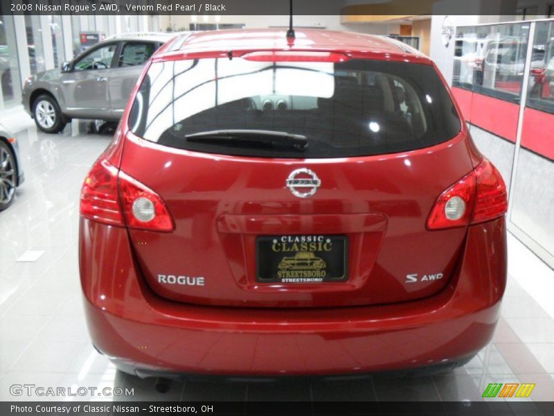 Venom Red Pearl / Black 2008 Nissan Rogue S AWD