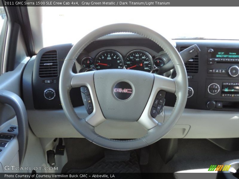 Gray Green Metallic / Dark Titanium/Light Titanium 2011 GMC Sierra 1500 SLE Crew Cab 4x4