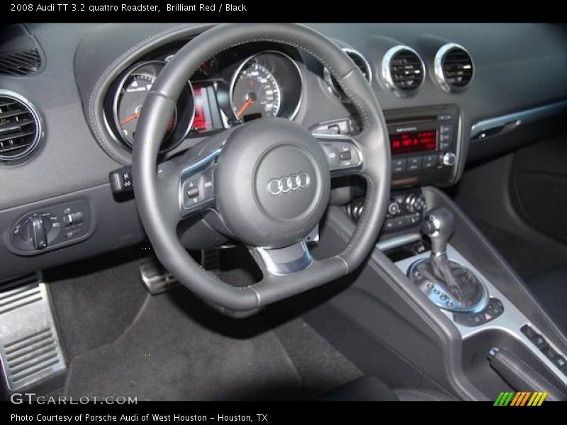 Brilliant Red / Black 2008 Audi TT 3.2 quattro Roadster