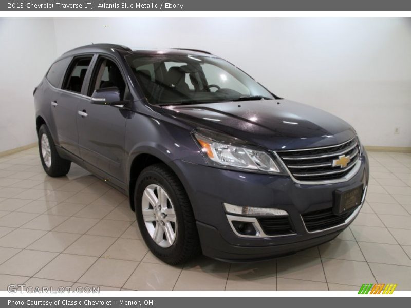 Atlantis Blue Metallic / Ebony 2013 Chevrolet Traverse LT