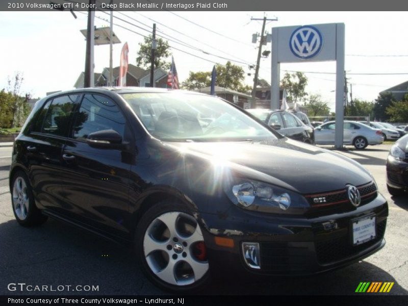 Deep Black Metallic / Interlagos Plaid Cloth 2010 Volkswagen GTI 4 Door
