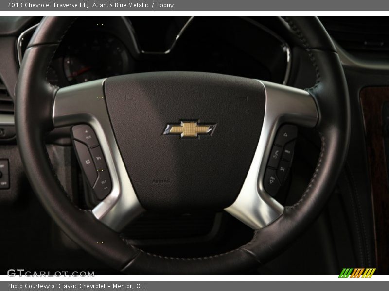Atlantis Blue Metallic / Ebony 2013 Chevrolet Traverse LT