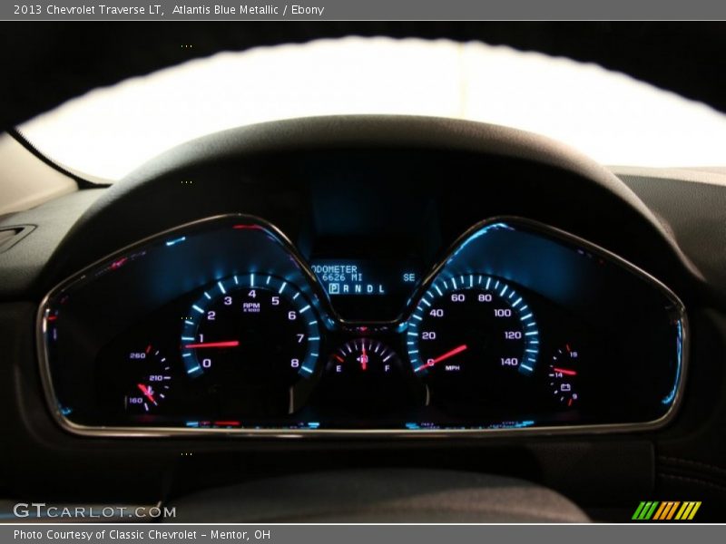 Atlantis Blue Metallic / Ebony 2013 Chevrolet Traverse LT