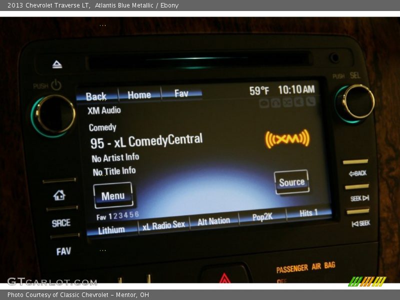 Atlantis Blue Metallic / Ebony 2013 Chevrolet Traverse LT