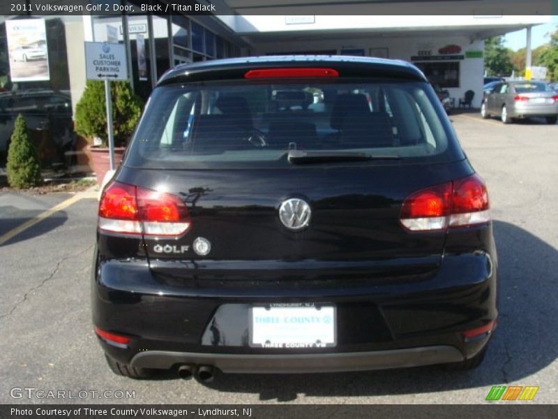 Black / Titan Black 2011 Volkswagen Golf 2 Door