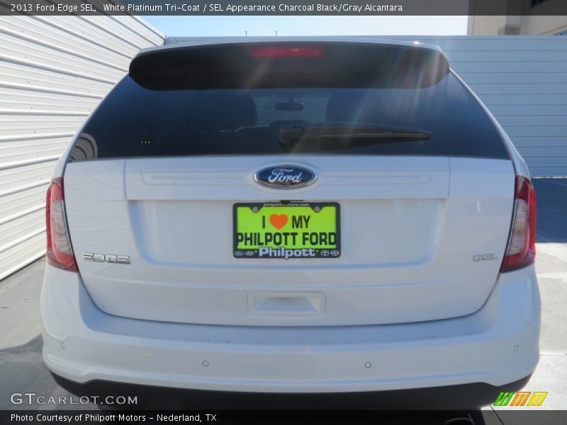 White Platinum Tri-Coat / SEL Appearance Charcoal Black/Gray Alcantara 2013 Ford Edge SEL