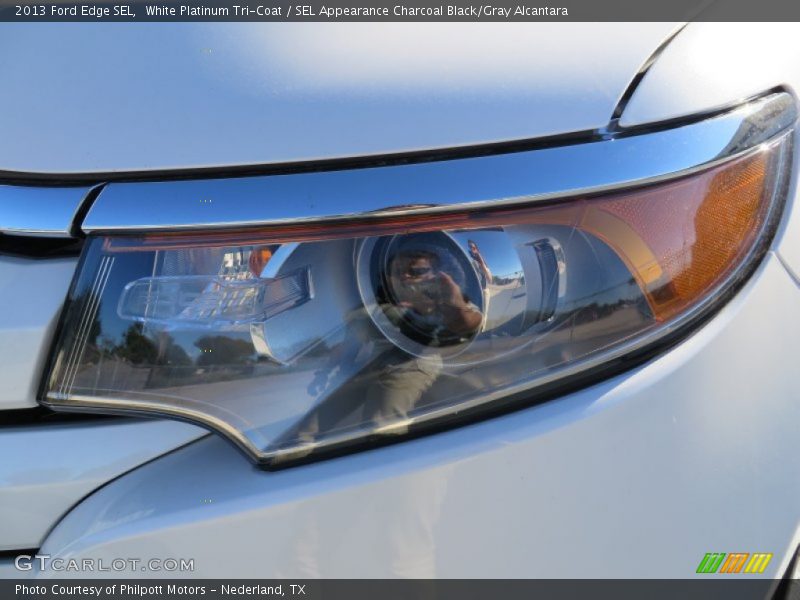 White Platinum Tri-Coat / SEL Appearance Charcoal Black/Gray Alcantara 2013 Ford Edge SEL