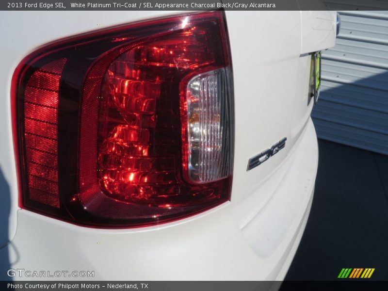 White Platinum Tri-Coat / SEL Appearance Charcoal Black/Gray Alcantara 2013 Ford Edge SEL