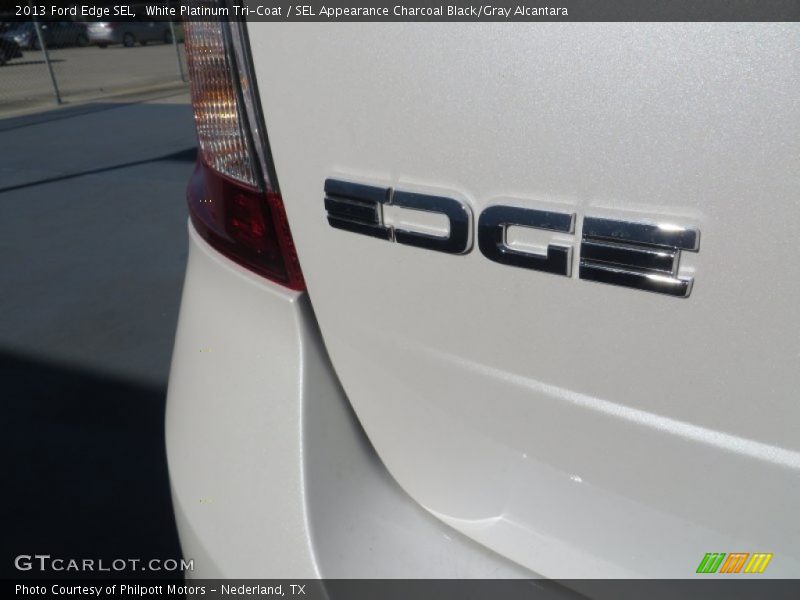 White Platinum Tri-Coat / SEL Appearance Charcoal Black/Gray Alcantara 2013 Ford Edge SEL