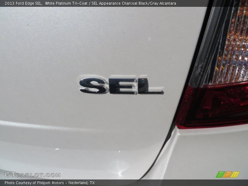 White Platinum Tri-Coat / SEL Appearance Charcoal Black/Gray Alcantara 2013 Ford Edge SEL